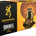 BROWNING TRAINING & PRACTICE 9MM LUGER (9X19 PARA)  HANDGUN AMMO AMMO