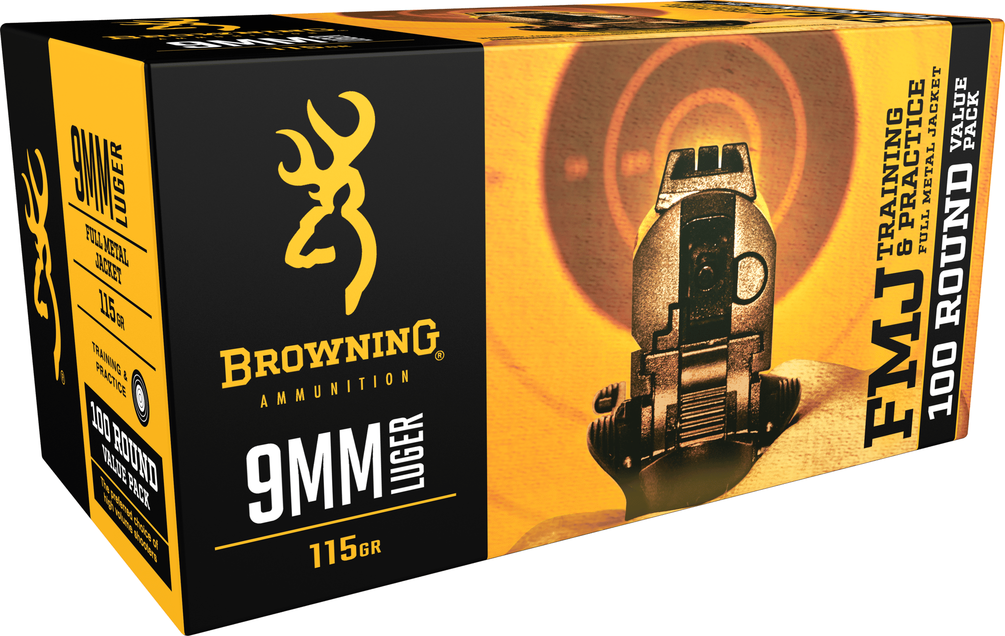 BROWNING TRAINING & PRACTICE HANDGUN AMMO