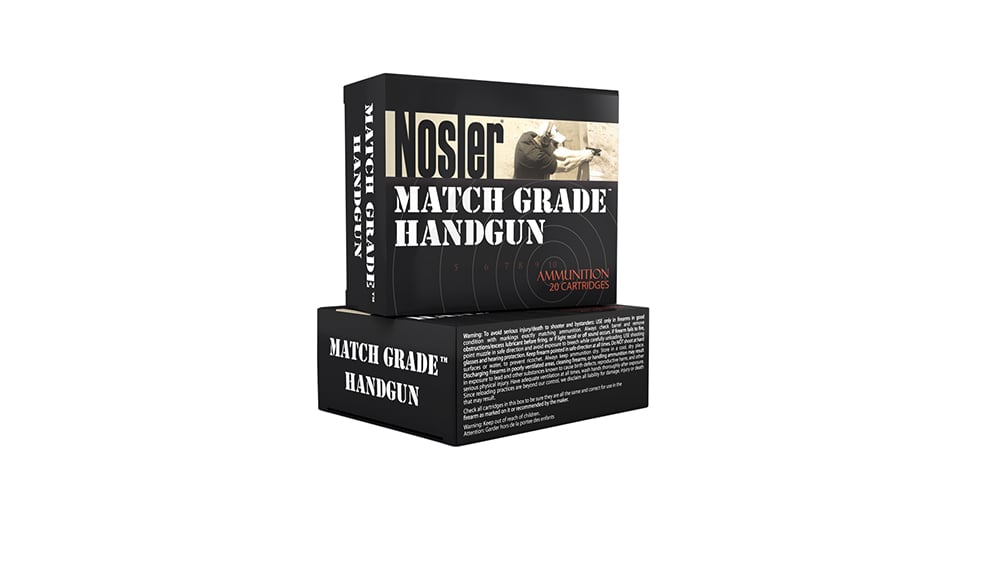 NOSLER MATCH GRADE HANDGUN AMMO
