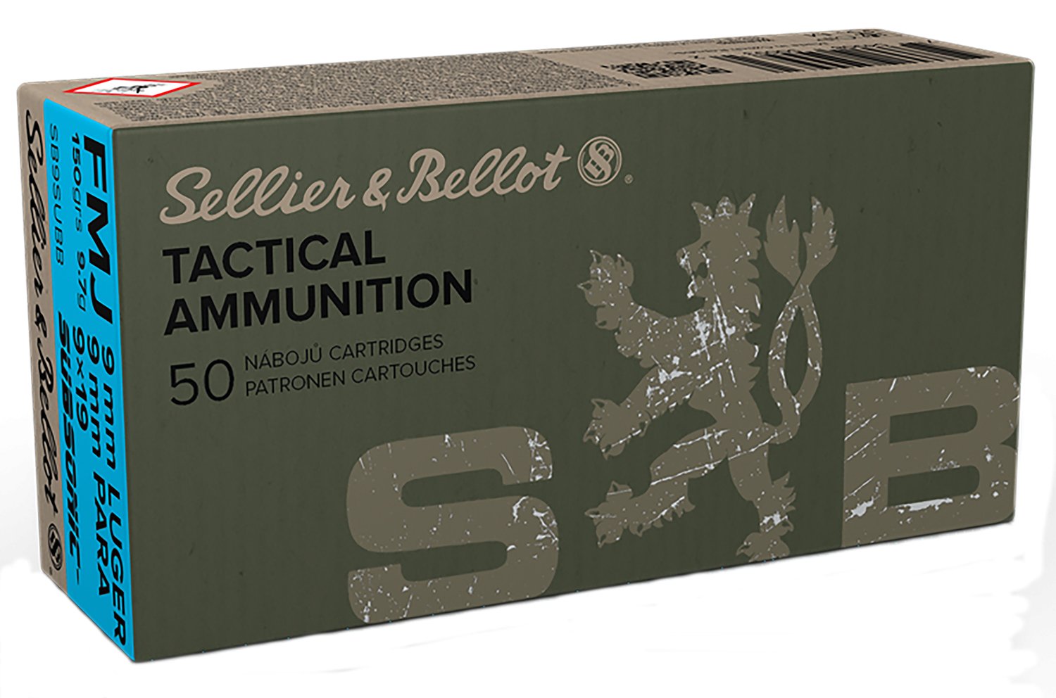 SELLIER & BELLOT 9mm Luger Subsonic 150 gr HANDGUN AMMO