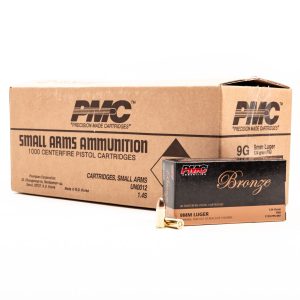 PMC 9MM FMJ 124GR (CASE OF 1000) HANDGUN AMMO
