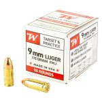 WINCHESTER USA WHITE BOX 9MM LUGER (9X19 PARA)  HANDGUN AMMO AMMO