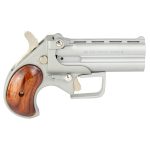 Old West Derringer Big Bore Satin/rosewood Grips .380 Acp 3.5 Barrel 2 Rounds Stainless