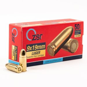 ZSR 9MM 124 GRAIN FMJ (BOX OF 50) HANDGUN AMMO