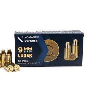 KOMANDO DEFENSE 9MM 115GR (50 RDS) HANDGUN AMMO