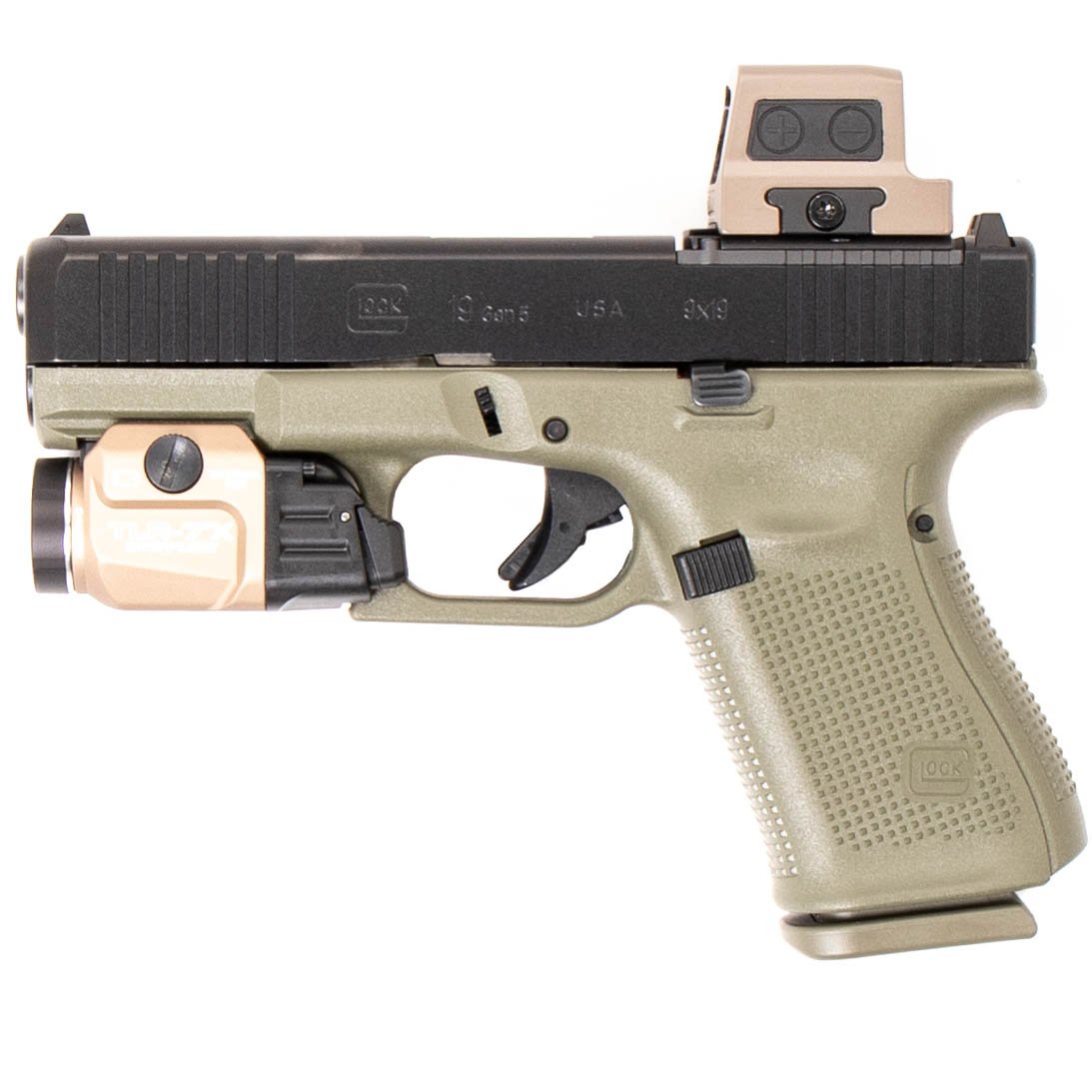 GLOCK 19 GEN 5 - BFG & FDE (GUNS.COM CUSTOM) for sale Miami Shooters Supply