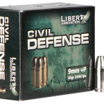 LIBERTY AMMUNITION CIVIL DEFENSE 9MM LUGER (9X19 PARA)  HANDGUN AMMO AMMO