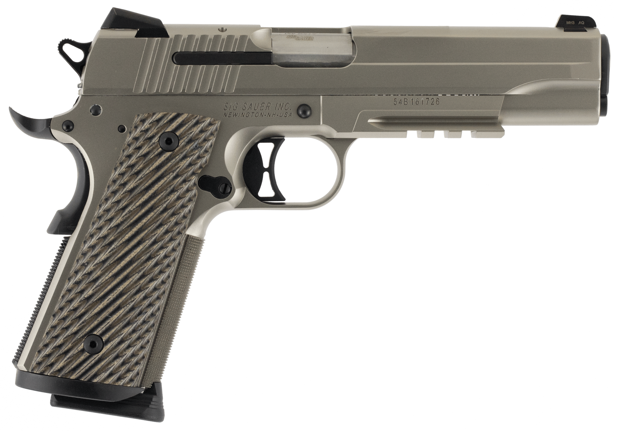 SIG SAUER 1911 FULL SIZE NICKEL RAIL for sale Miami Shooters Supply