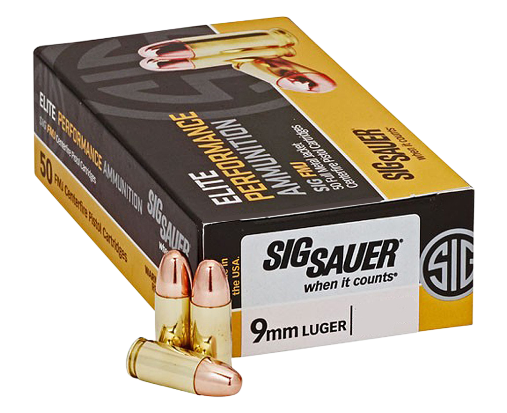 SIG SAUER ELITE BALL HANDGUN AMMO