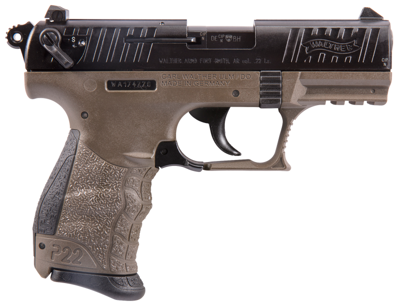 Walther P22 Flat Dark Earth .22 LR 3.4" Barrel 10-Rounds
