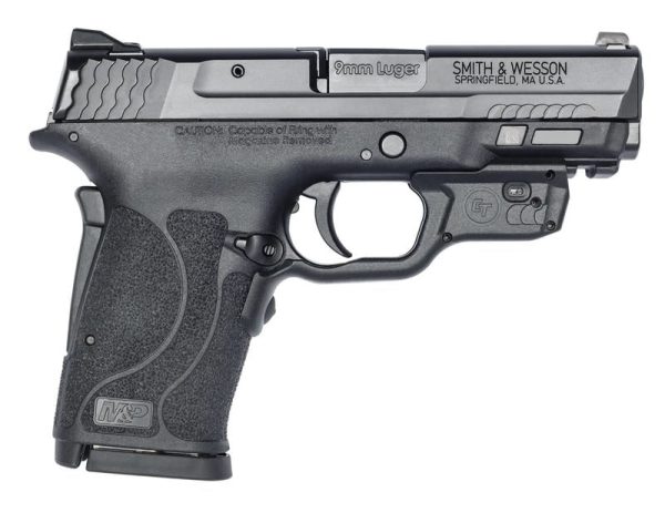 Smith and Wesson M&P9 Shield EZ with Crimson Trace Laserguard 9mm 3.6" 8-Round No Thumb Safety