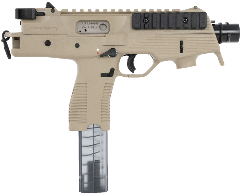 B&T TP9-N Tan 9mm 5" Barrel 30-Rounds