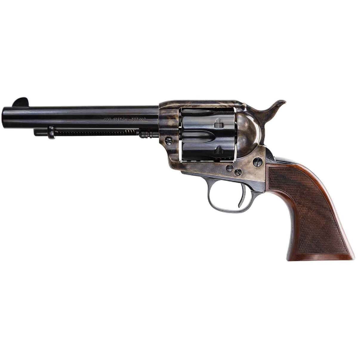 Taylor's & Company Smoke Wagon Deluxe 357 Magnum 5.5in Taylor Polished Blued / Color Case Hardened Steel Revolver - 6 Rounds - Image 2