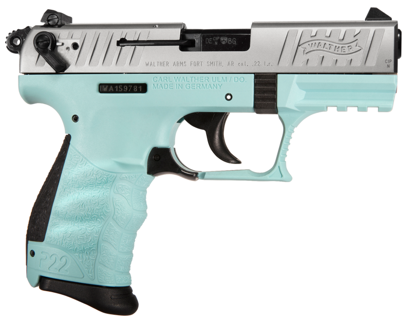 Walther P22 Angel Blue/Stainless .22 LR 3.4" Barrel 10-Rounds