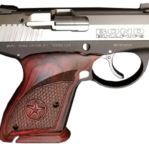 Bond Arms BullPup9 Stainless 9mm 3.35" Barrel 7-Rounds w/ Engraved Rosewood Grips