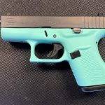 Glock G42 .380 Acp 3.25 Barrel 6 Rounds Robin's Egg Blue