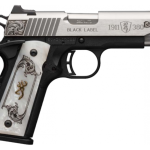 Browning 1911 380 ACP 3.62" Barrel 8 Rounds White Pearl S/S Engraved FS