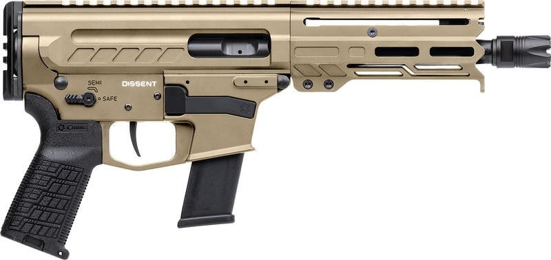CMMG Dissent MKG Coyote Tan .45 ACP 6.5" Barrel 13-Rounds No Brace