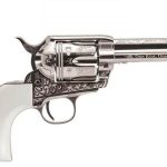 Cimarron Firearms Frontier Nickel .45 LC 4.75" Barrel 6-Rounds Texas Ranger Engraving