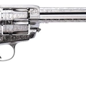 Cimarron Firearms Frontier "Teddy Roosevelt" Engraved Nickel .45 Colt 7.5" Barrel 6-Rounds