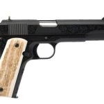 Colt Firearms 1911 Government Classic Engraved Blued .45 ACP 5" Barrel 8-Rounds Stag Grips
