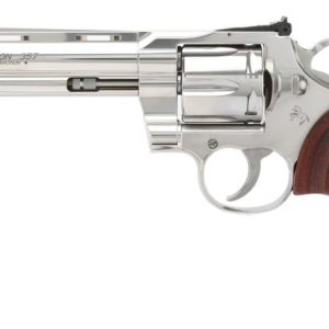 Colt Firearms Python Stainless .38 SPL / .357 Mag 6" Barrel 6-Rounds Snake Scale Walnut Grips