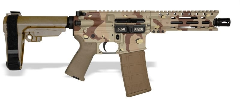 Diamondback DB15 Chocolate Chip Camo 5.56 7" Barrel 30-Rounds w/ SBA3 Brace