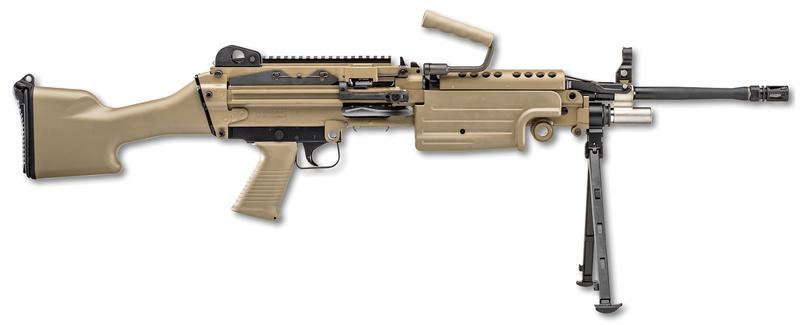 FN M249S FDE 5.56 NATO 18.5" Barrel 30-Rounds With Bipod and Carry Handle