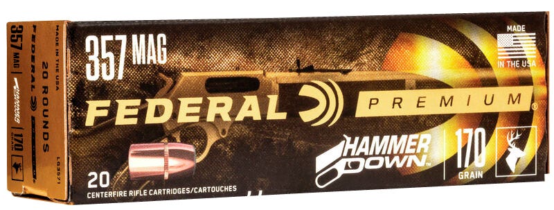 Federal Premium HammerDown Nickel Plated Brass .35 Rem 220-Grain 20-Rounds BHP