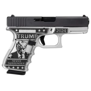 Glock 19 Gen 3 Custom "Trump 2024 Mug Shot" Black / White 9mm 4.02" Barrel 15-Rounds - HANDGUNS - Miami Shooters Supply