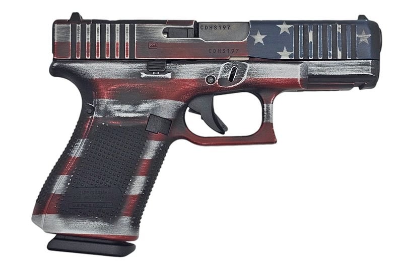 Glock 19 Gen5 MOS Distressed American Flag 9mm 4.02" Barrel 15-Rounds