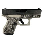 Glock 42 Custom "Elephant Engraved Gray Steel Frame" .380 ACP 3.25" Barrel 6-Rounds