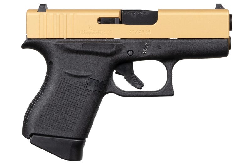Glock 43 Black / Gold 9mm 3.39" Barrel 6-Rounds