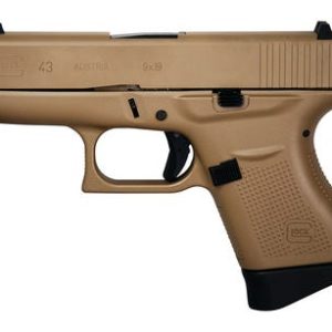 Glock 43 Gen 3 Magpul Dark Earth 9mm 3.39-inch 6Rd - HANDGUNS - Miami Shooters Supply