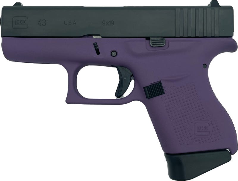 Glock 43 Purple / Black 9mm 3.39" Barrel 6-Rounds GrabAGun Exclusive