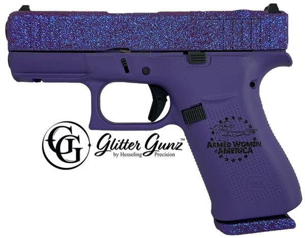 Glock 43X MOS Purple Glitter 9mm 3.4" Barrel 10-Rounds