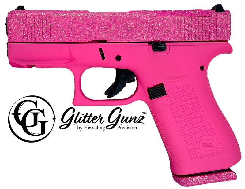 Glock 43X MOS Pixie Pink Glitter 9mm 3.4" Barrel 10-Rounds