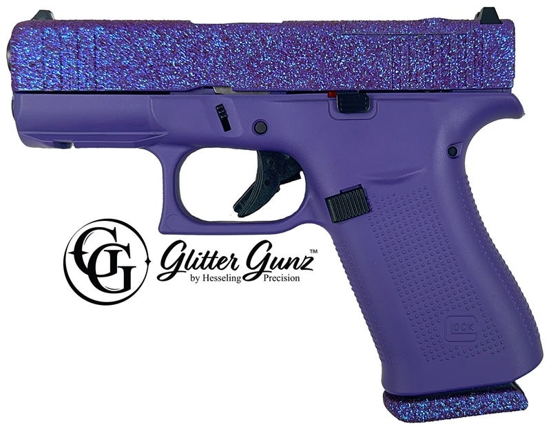Glock 43X MOS Voodoo Purple Glitter 9mm 3.4" Barrel 10-Rounds