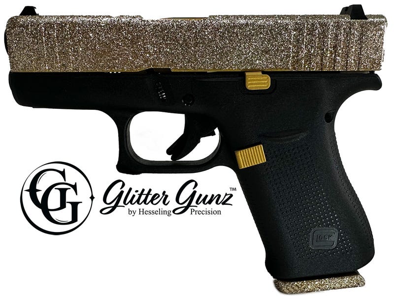 Glock 43X "Midas Glitter" Black / Gold 9mm 3.4" Barrel 10-Rounds