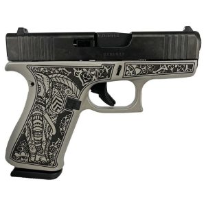 Glock 43X Custom "Gray Steel Elephant Engraved" 9mm 3.41" Barrel 10-Rounds