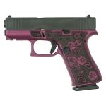 Glock 43X "Paisley Grip" Black Cherry 9mm 3.4" Barrel 10-Rounds