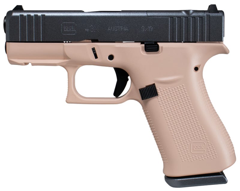 Glock 43X "Peach Fuzz" Pink/Blue 9mm 3.4" Barrel 10-Rounds