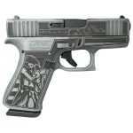 Glock 43x Custom "Liberty or Death" Grey 9mm 3.4" Barrel 10-Rounds