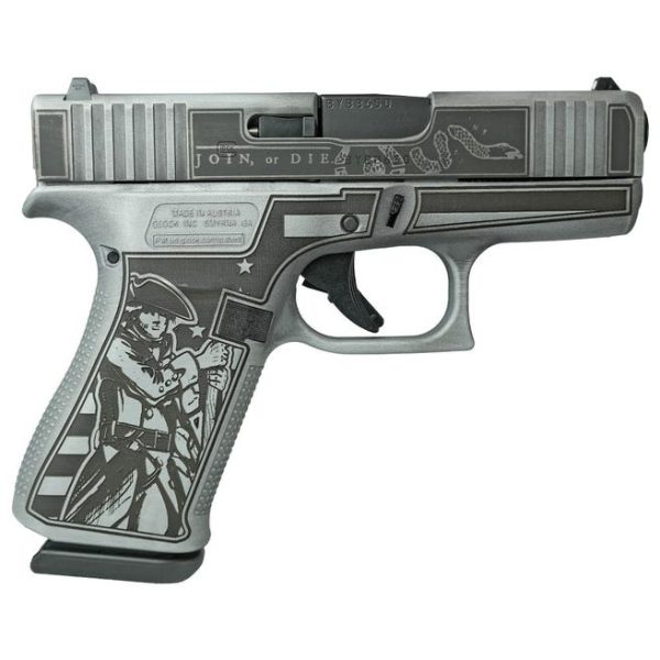 Glock 43x Custom "Liberty or Death" Grey 9mm 3.4" Barrel 10-Rounds