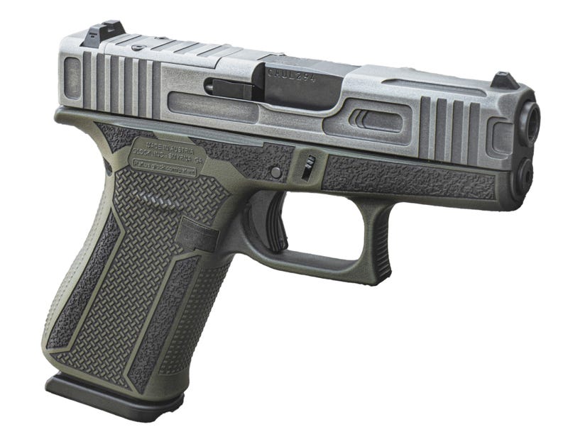 Glock 43x MCFLY Distressed OD Green / Silver 9mm 3.4" Barrel 10-Rounds