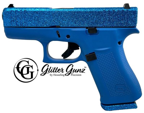 Glock 43x "Sapphire Glitter" Blue 9mm 3.4" Barrel 10-Rounds