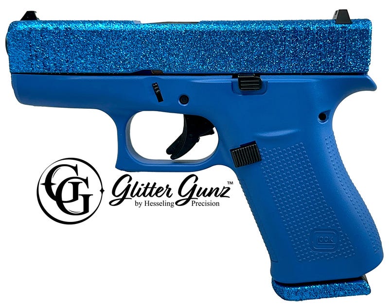Glock 43x "Sapphire Glitter" Blue 9mm 3.4" Barrel 10-Rounds