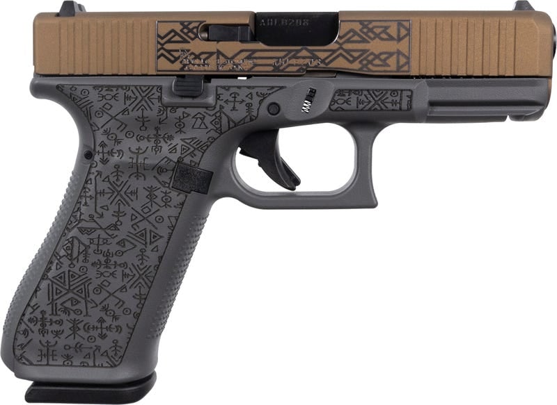 Glock 45 Gen5 "Nordic Runes" Burnt Bronze 9mm 4.02" Barrel 17-Rounds