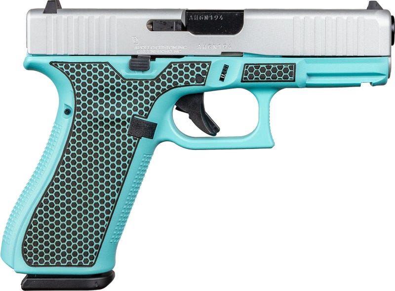 Glock 45 Honeycomb Robin's Egg Blue / Silver 9mm 4.02" Barrel 17-Rounds