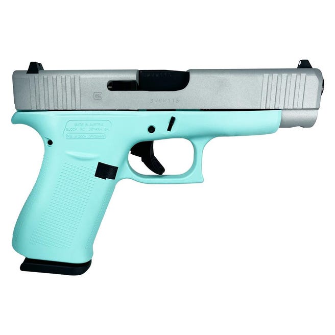 Glock 48 Custom "Tiffany Blue/Crushed Silver" 9mm 4.17" Barrel 10-Rounds
